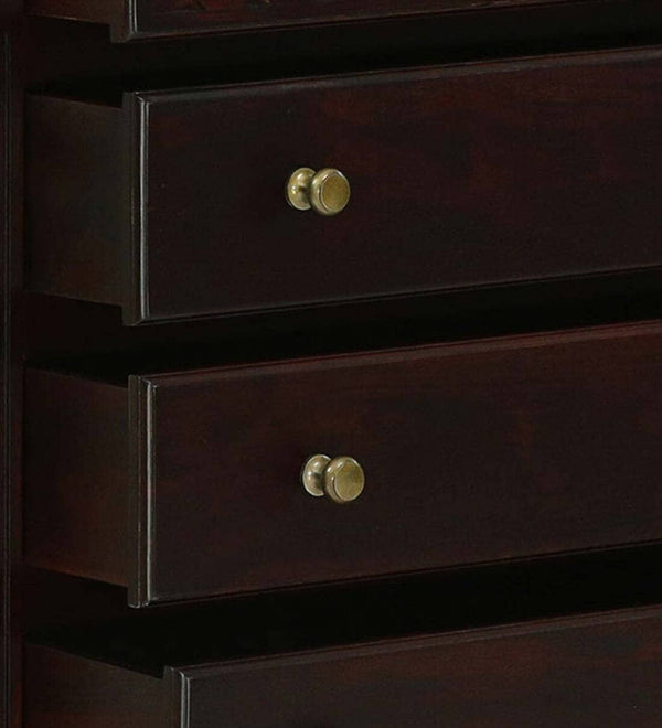 Classic Sheesham Wood Chest Of Drawers In Dark Mahogany Finish