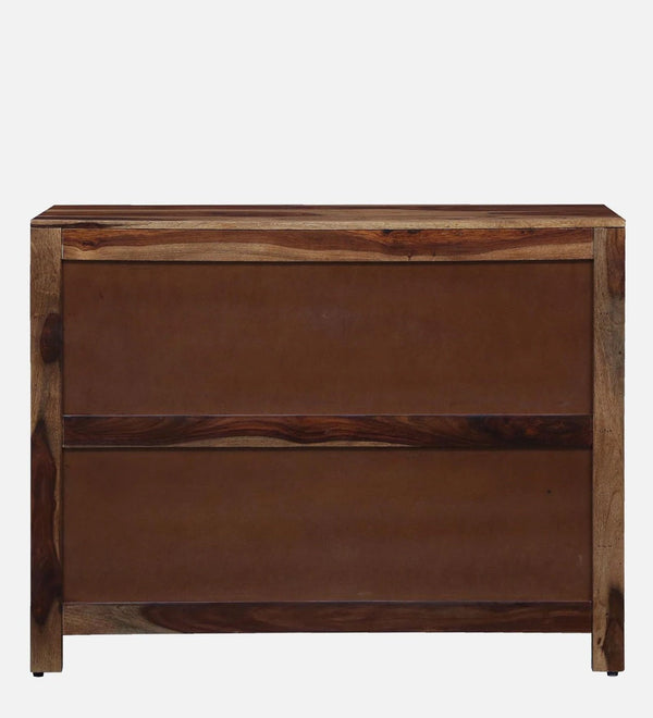 Classic Sheesham Wood Chest Of Drawers In Rustic Teak Finish
