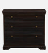 Classic 3 Drawer Bedside Table In Warm Chestnut Finish