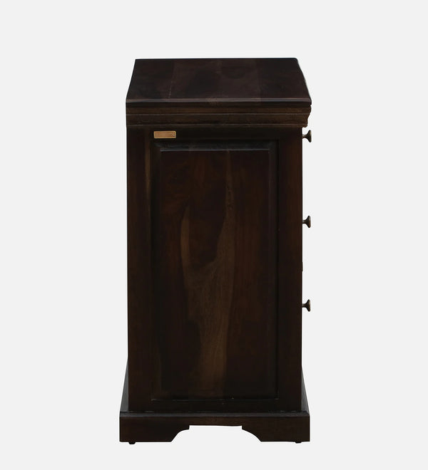Classic 3 Drawer Bedside Table In Warm Chestnut Finish