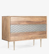 Modern Solid Wood Chest of Drawer in Natural Finish
