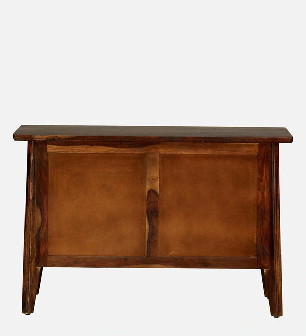 Classic Sheesham Wood Chest Of Drawers With Brass Inlay In Provincial Teak Finish