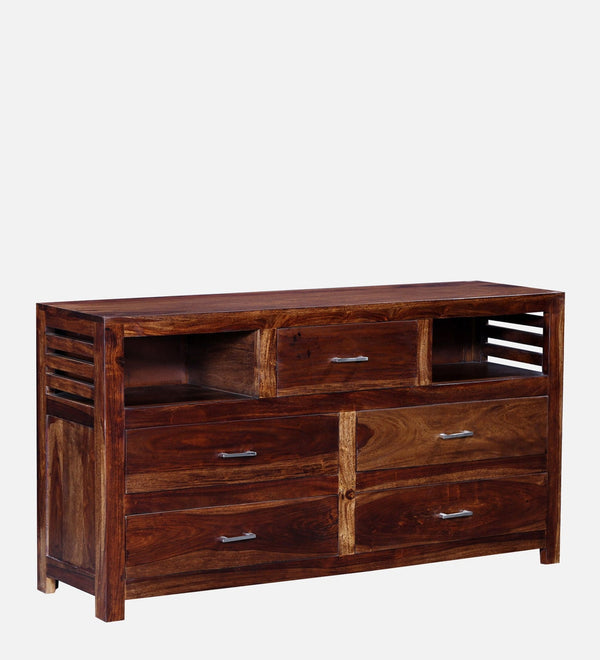 Classic Sheesham Wood Chest Of Drawers In Provincial Teak Finish