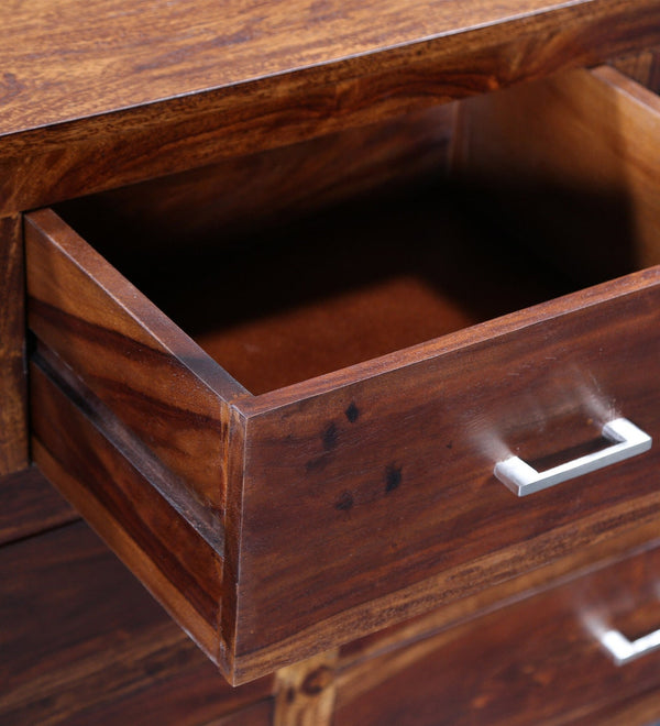 Classic Sheesham Wood Chest Of Drawers In Provincial Teak Finish