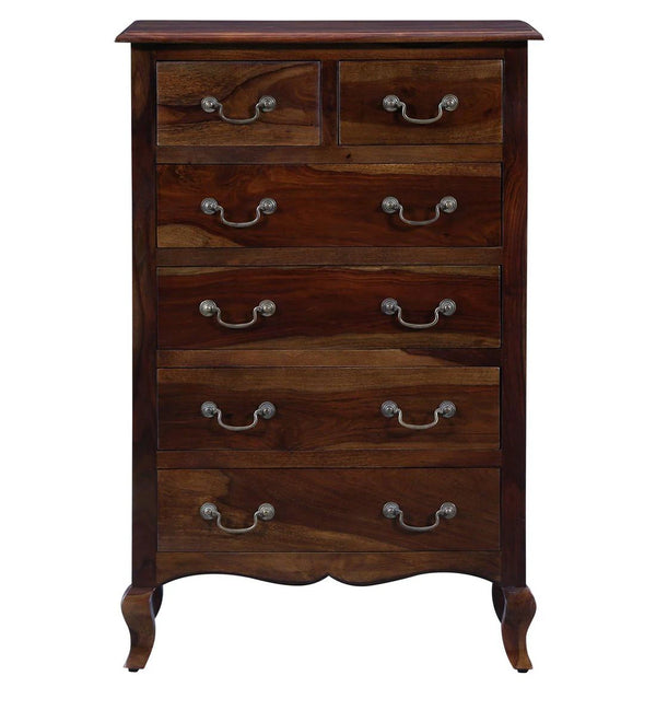 Classic Sheesham Wood Chest Of Drawers In Provincial Teak Finish