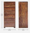 Sheesham Wood Chest of 6 Drawers In Provincial Teak Finish
