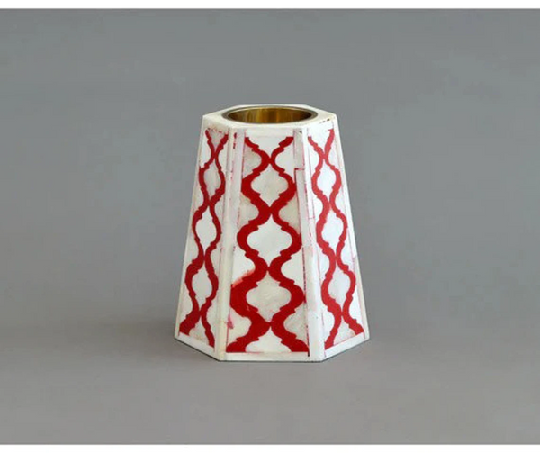Resin & Bone Inlay Candle Stand for Home