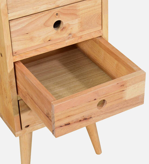 Modern Solid Wood Chest Of Drawers In Natural Finish