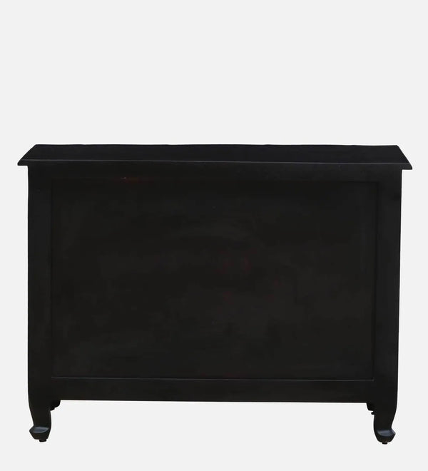 Modern Solid Wood Chest Of Drawers In Dark Walnut