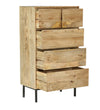 Modern Solid Wood Chest Of Drawers In Natural Finish