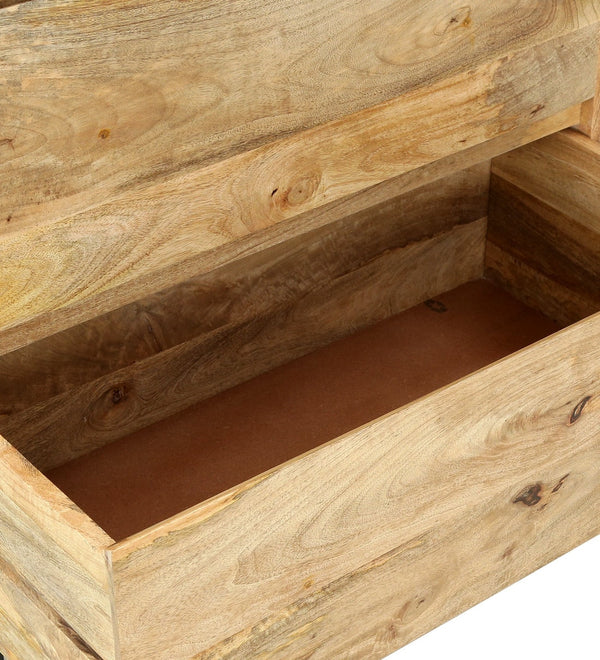 Modern Solid Wood Chest Of Drawers In Natural Finish