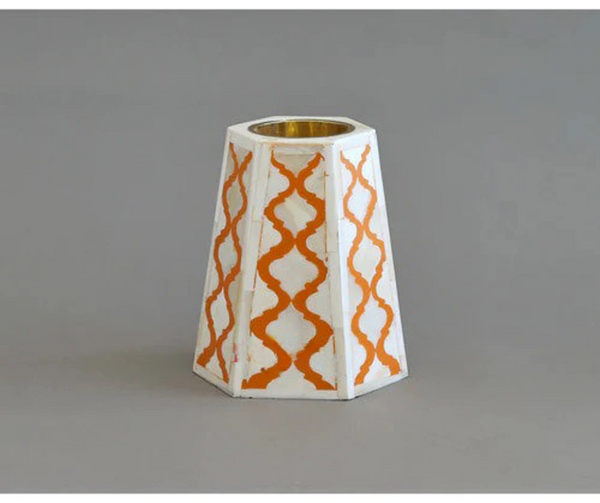 Resin & Bone Inlay Candle Stand for Home