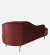 Velvet Chaise Lounge Chair in Red Wine Colour