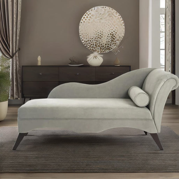 Modern Fabric Chaise Lounger in Grey Colour