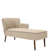 Modern Fabric Lounger in Beige Colour Finish