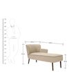 Modern Fabric Lounger in Beige Colour Finish