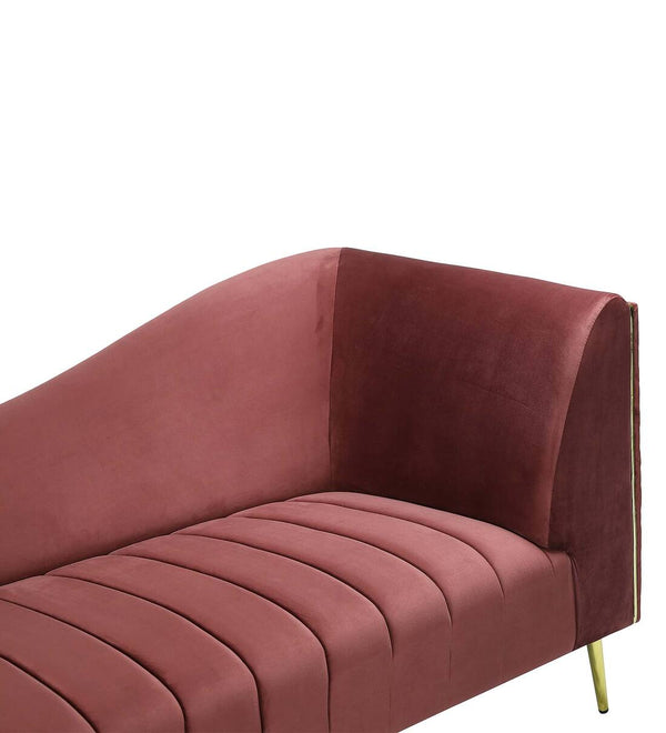 Modern Chaise Lounges in Wine Red Colour
