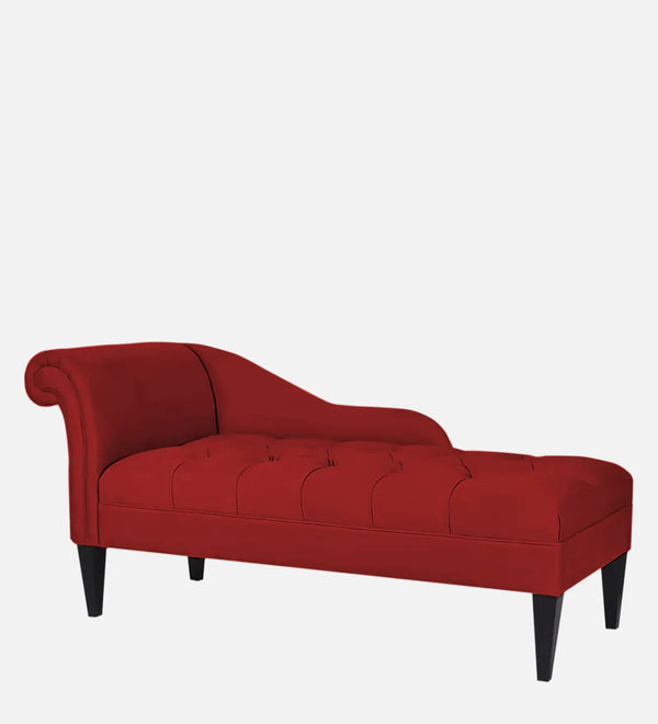 ModernFabric Chaise Lounger in Blood Maroon Colour
