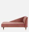Modern Velvet Chaise Lounger in Blush Pink Colour
