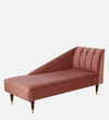 Modern Velvet Chaise Lounger in Blush Pink Colour