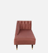 Modern Velvet Chaise Lounger in Blush Pink Colour