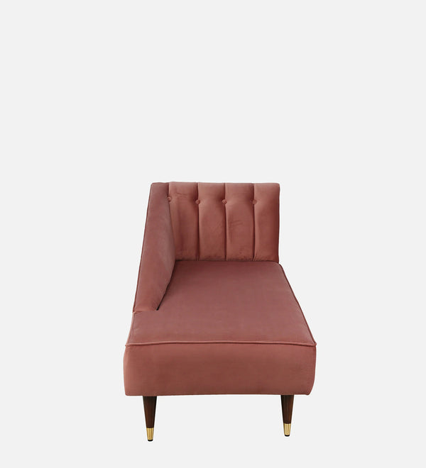 Modern Velvet Chaise Lounger in Blush Pink Colour