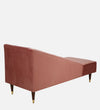 Modern Velvet Chaise Lounger in Blush Pink Colour