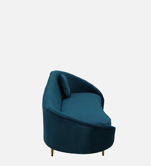 Velvet Chaise Lounge Chair in Teal Blue Colour