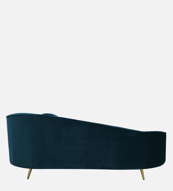 Velvet Chaise Lounge Chair in Teal Blue Colour