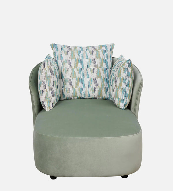 Modern Velvet Chaise Lounger in Teal Green Colour