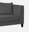 Modern Fabric Chaise Lounger in Charcoal Grey Colour