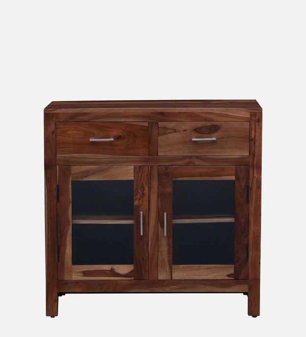 Classic Sheesham Wood Crockery Unit In Rustic Teak Finish