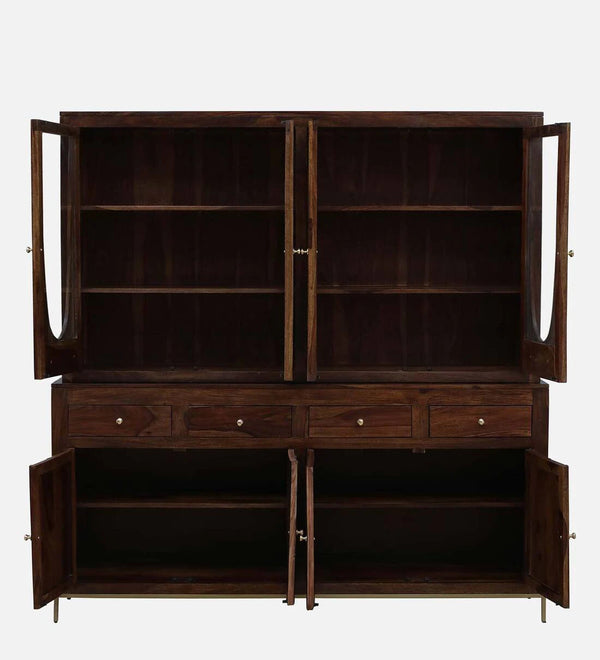 ClassicSheesham Wood Crockery Unit In Provincial Teak Finish