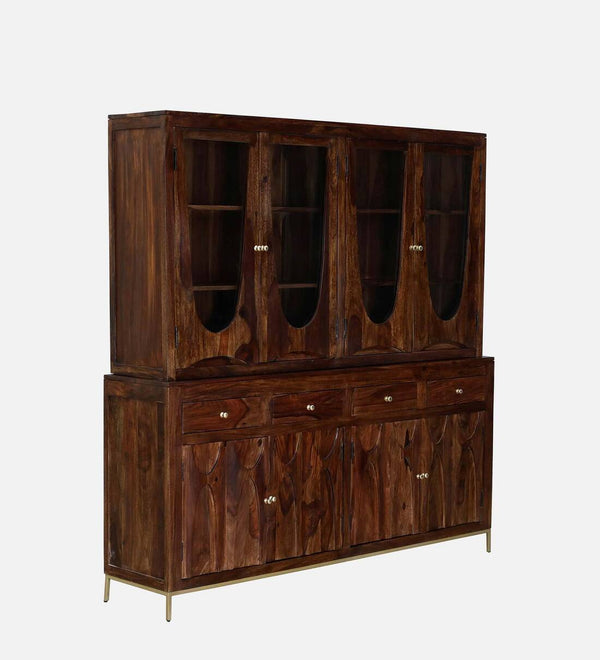 ClassicSheesham Wood Crockery Unit In Provincial Teak Finish