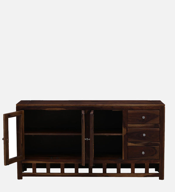 Wooden Crockery Cabinet In Provincial Teak Finish