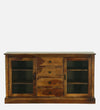 Classic Sheesham Wood Crockery Unit In Provincial Teak Finish