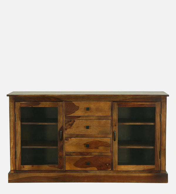 Classic Sheesham Wood Crockery Unit In Provincial Teak Finish