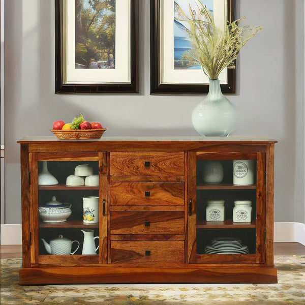 Sheesham wood crockery unit