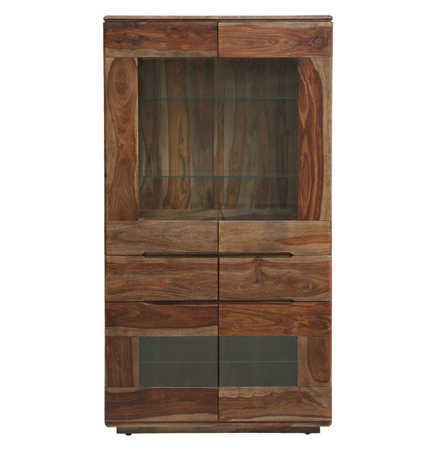 Classic Sheesham Wood Crockery Unit in Sheesham Stone Finish