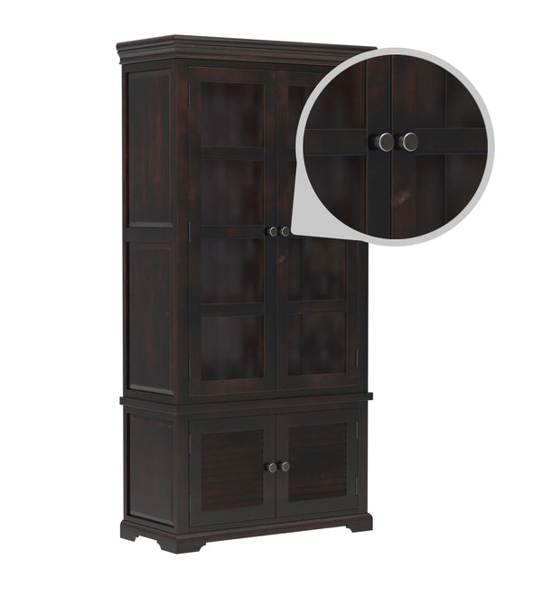 Classic Sheesham Wood Crockery Unit in Warm Chestnut Finish