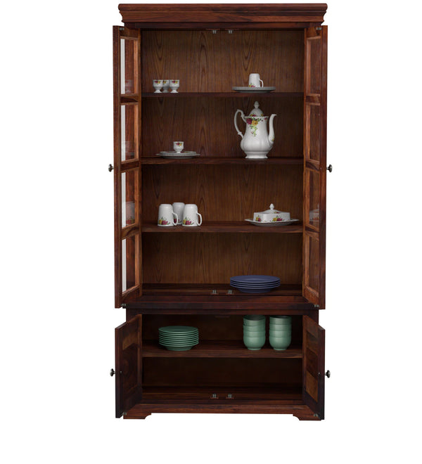 Crockery Showcase Unit in Provincial Teak Finish