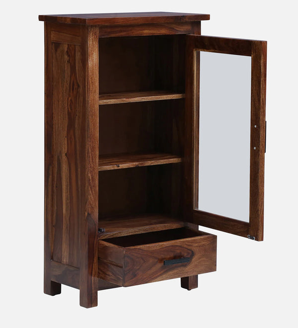 Classic Sheesham Wood Crockery Unit in Rustic Teak Finish