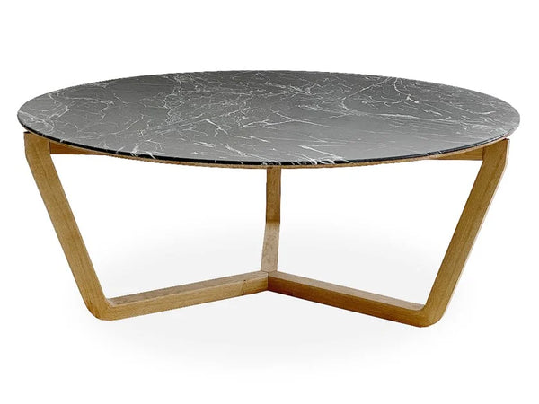 Marble Top Dining Table With Wooden Base