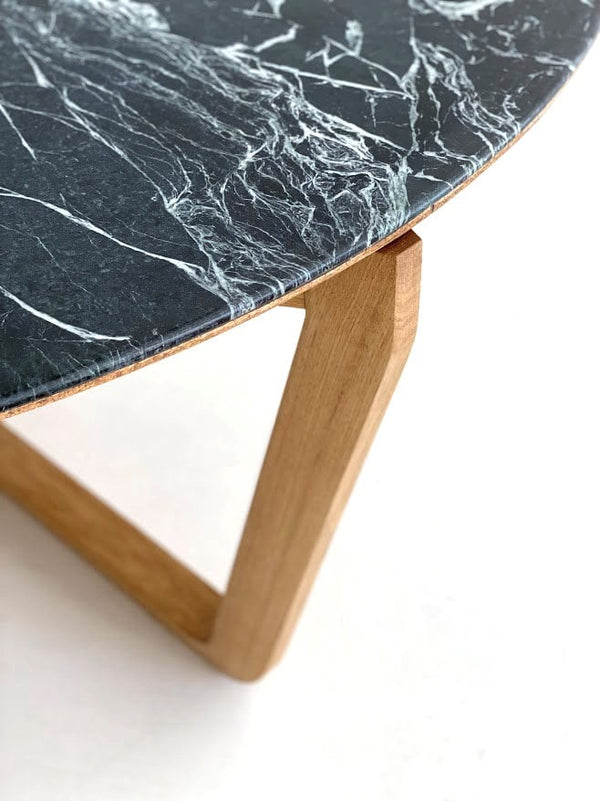 Marble Top Dining Table With Wooden Base