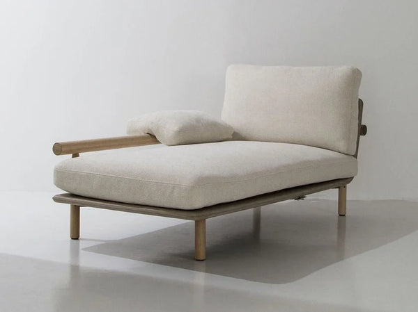 Modern Fabric Daybed Sofa In Beige Colour