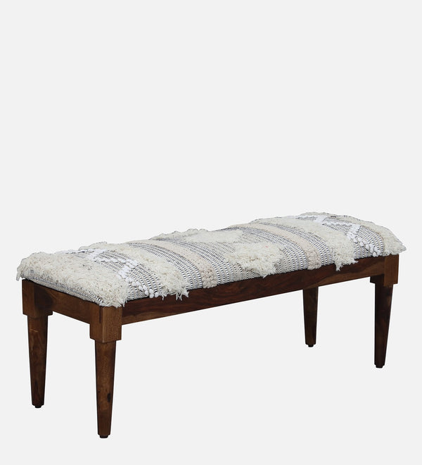 ClassicSheesham Wood Bench In Provincial Teak Finish