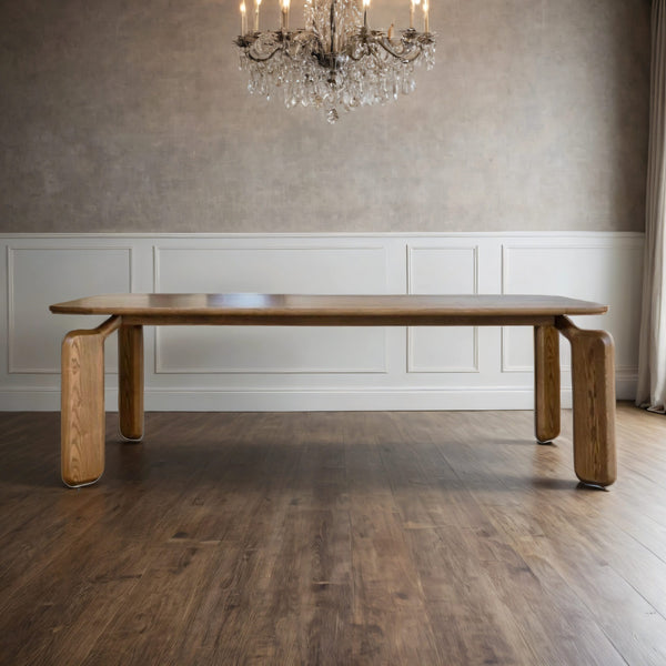 Mariah Solid Wood Dining Table Set With Upholstered Chairs – 4 Seater, 6 Seater – All Sizes