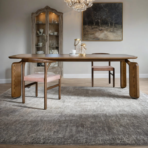 Mariah Solid Wood Dining Table Set With Upholstered Chairs – 4 Seater, 6 Seater – All Sizes