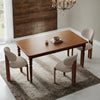 Celine French Retro Solid Wood Dining Table Set With Boucle Chairs - 4 Seater, 6 Seater - All Sizes