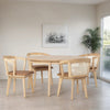 Mariko Rattan Solid Wood Round Dining Table Set - 4 Seater, 6 Seater - All Sizes